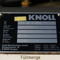 Swarf Conveyor KNOLL 340 K-1/800